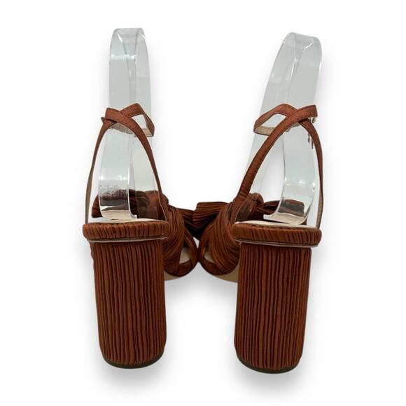 Loeffler Randall Camellia Knotted Sandal Terracotta Orange Bronze 6.5 Women’s - Picture 5 of 12